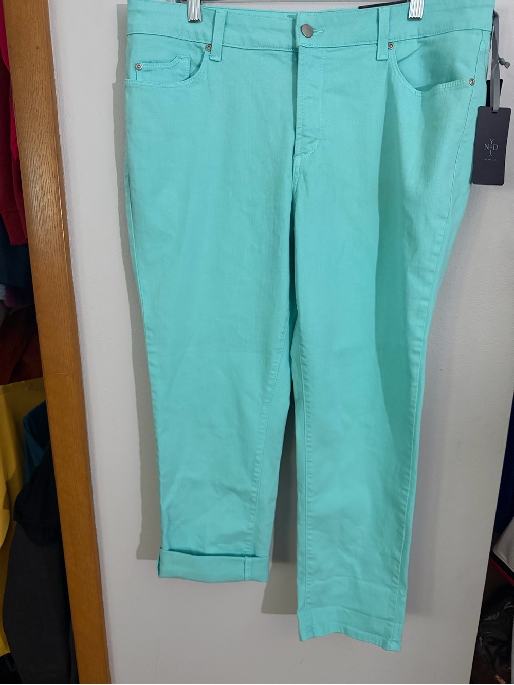 NYDJ Mint-Tone Cropped Ankle Jeans